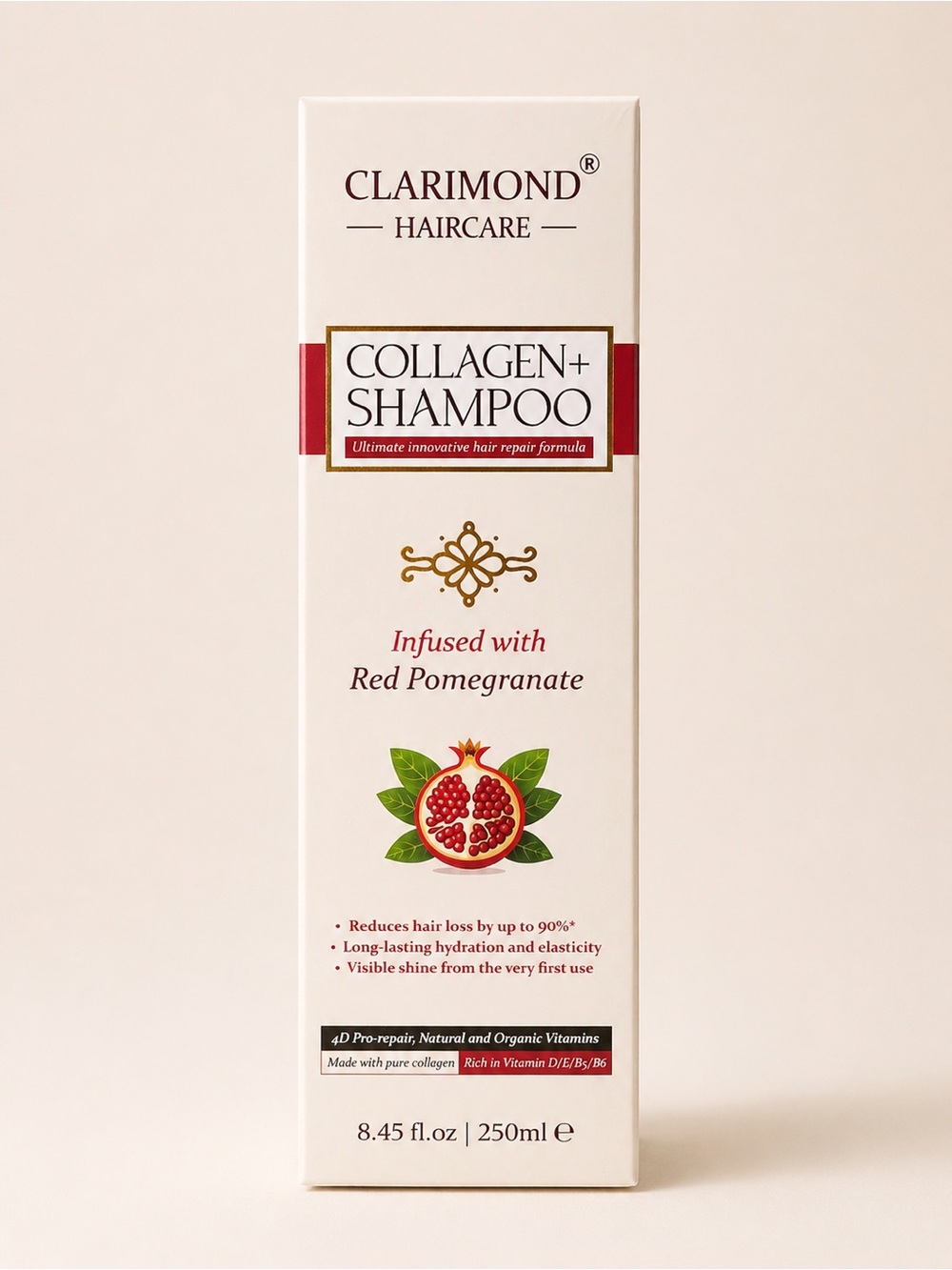 NIB Clarimond Collagen+ Shampoo - Red Pomegranate